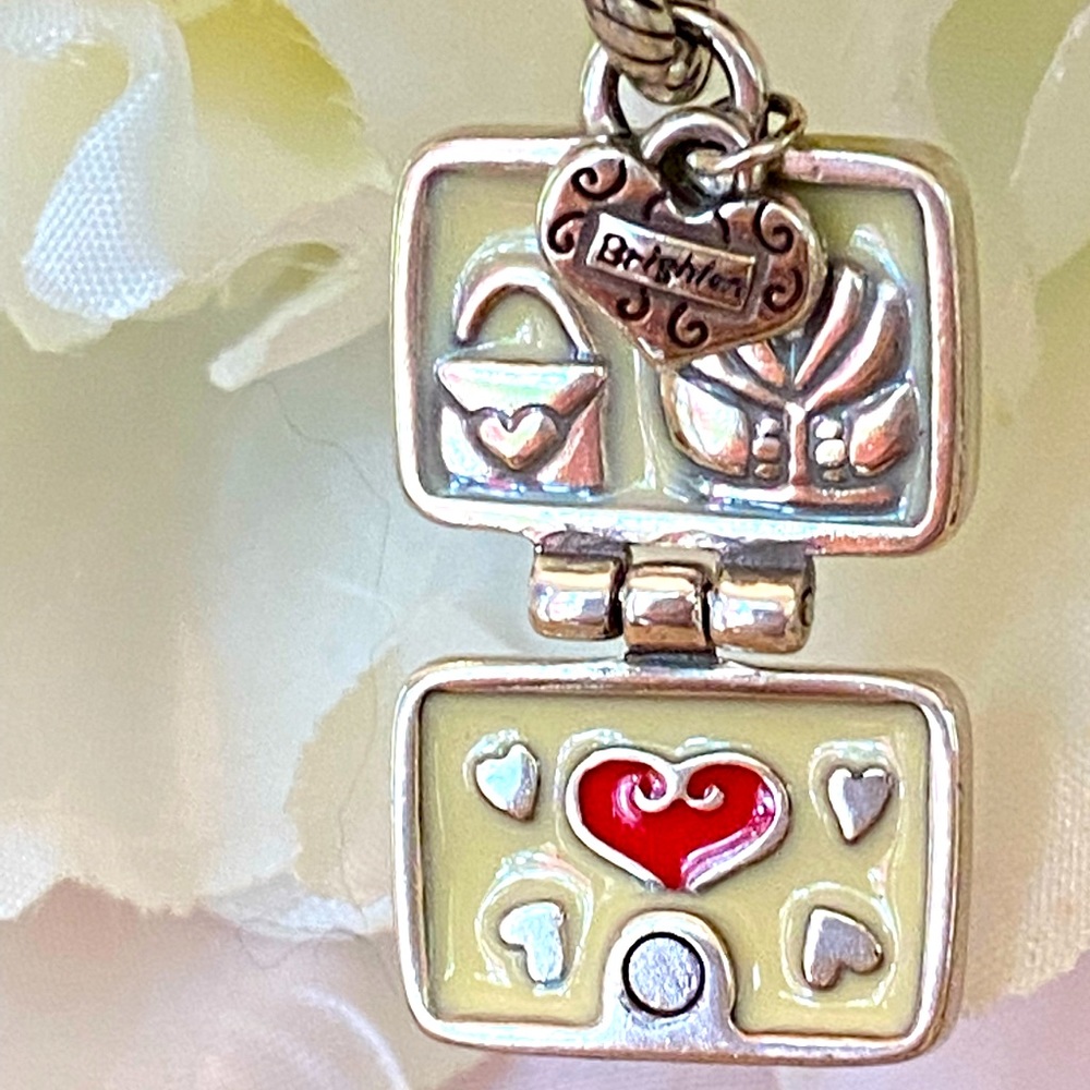 Brighton HEART LINK Vacation Theme Multi Color Dazzlers Crystal CHARM Bracelet - Picture 6 of 15